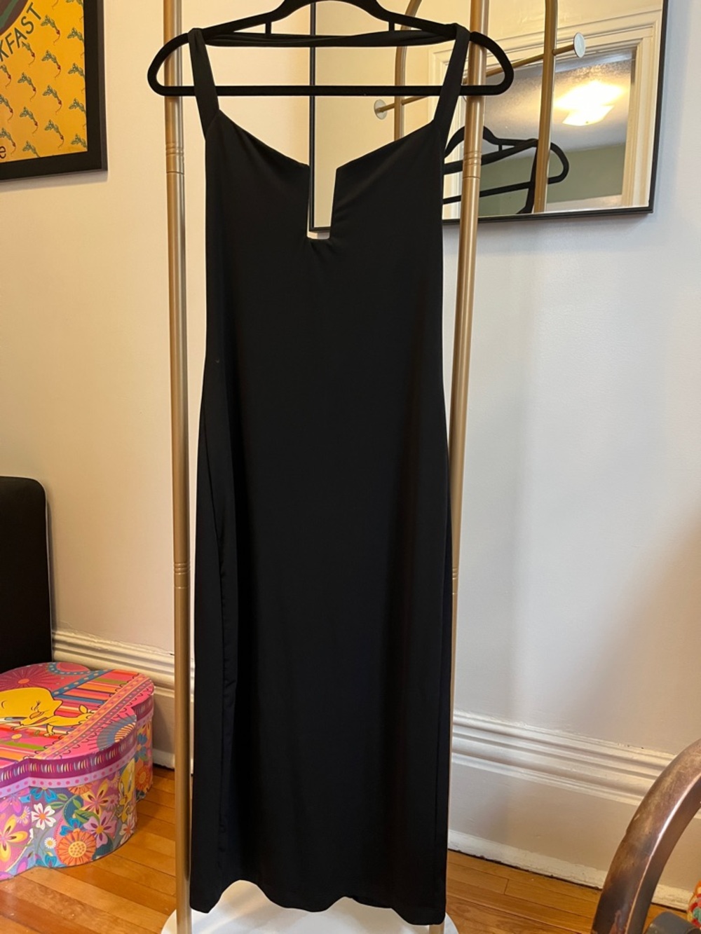 Dynamite Black Halter Bodycon Midi Dress